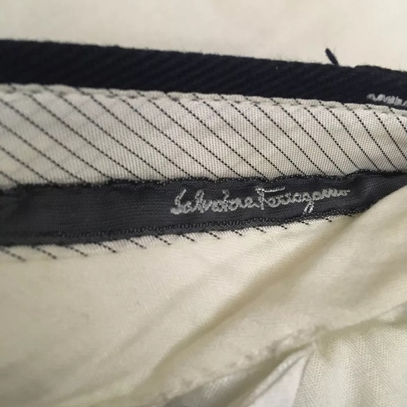 Salvatore Ferragamo Mens Pleated Pants Blue Size 44 Made In Italy - Picture 7 of 7
